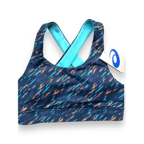 ASICS PR LYTE Sports Bra Medium Impact | Womens M | Night Shade/Sage Print NWT - Picture 4 of 10